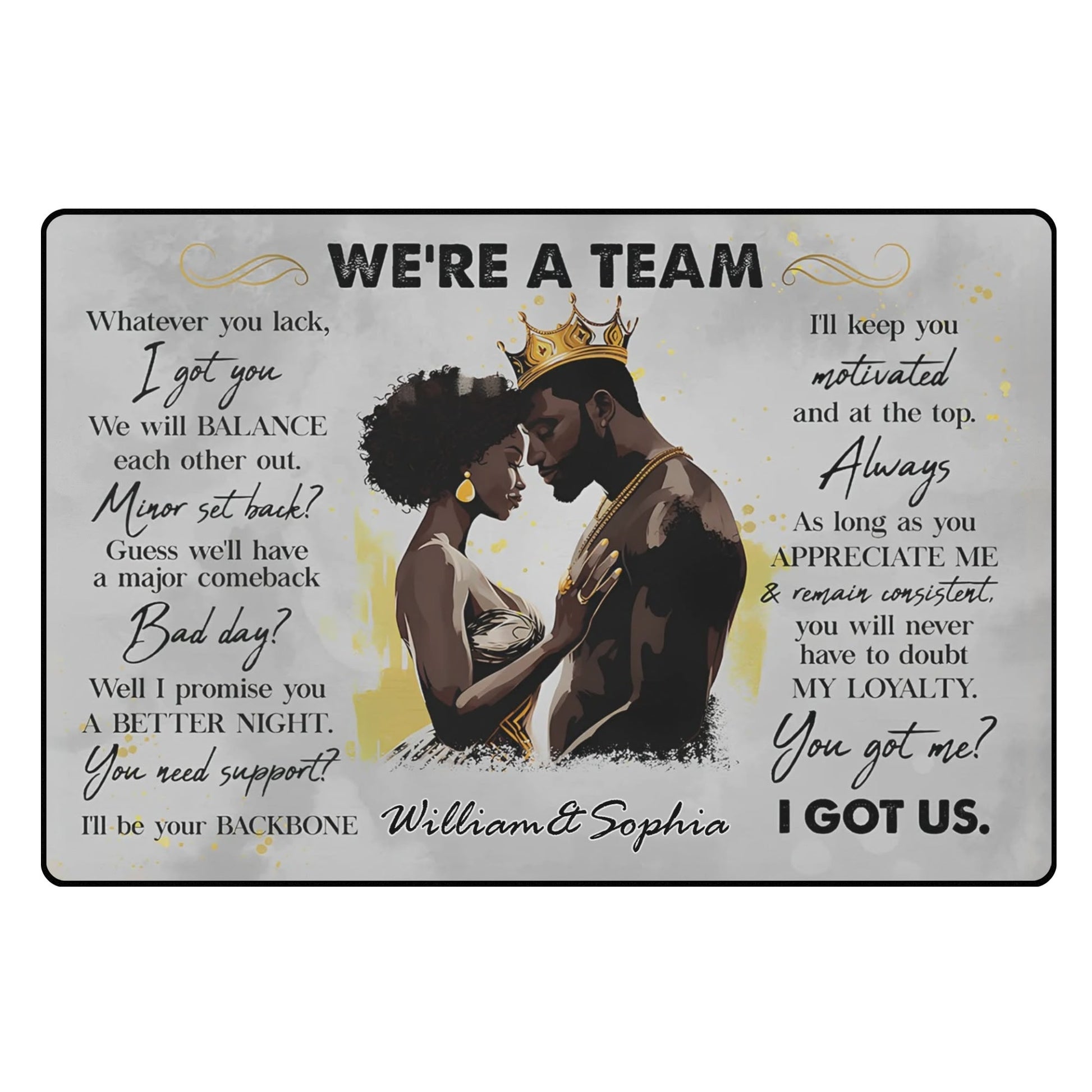 Personalized Couple Rug • Custom Romantic Home Décor Gift - De Krys