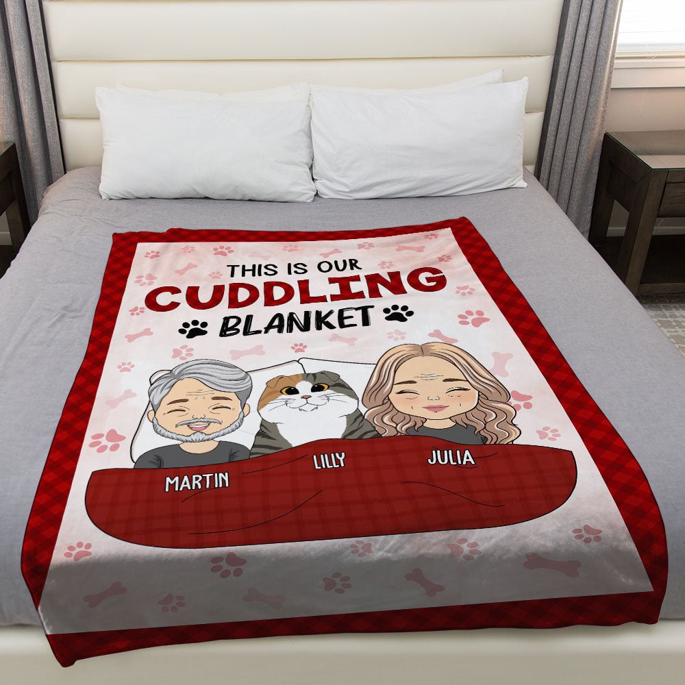 Cozy fleece blanket gift for couples and pet lovers