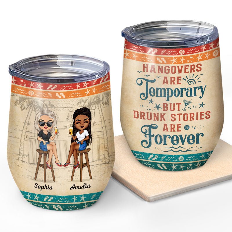 Personalized Friends Wine Tumbler – Beach Bestie Gift | Appreciate the Journey Cup - De Krys