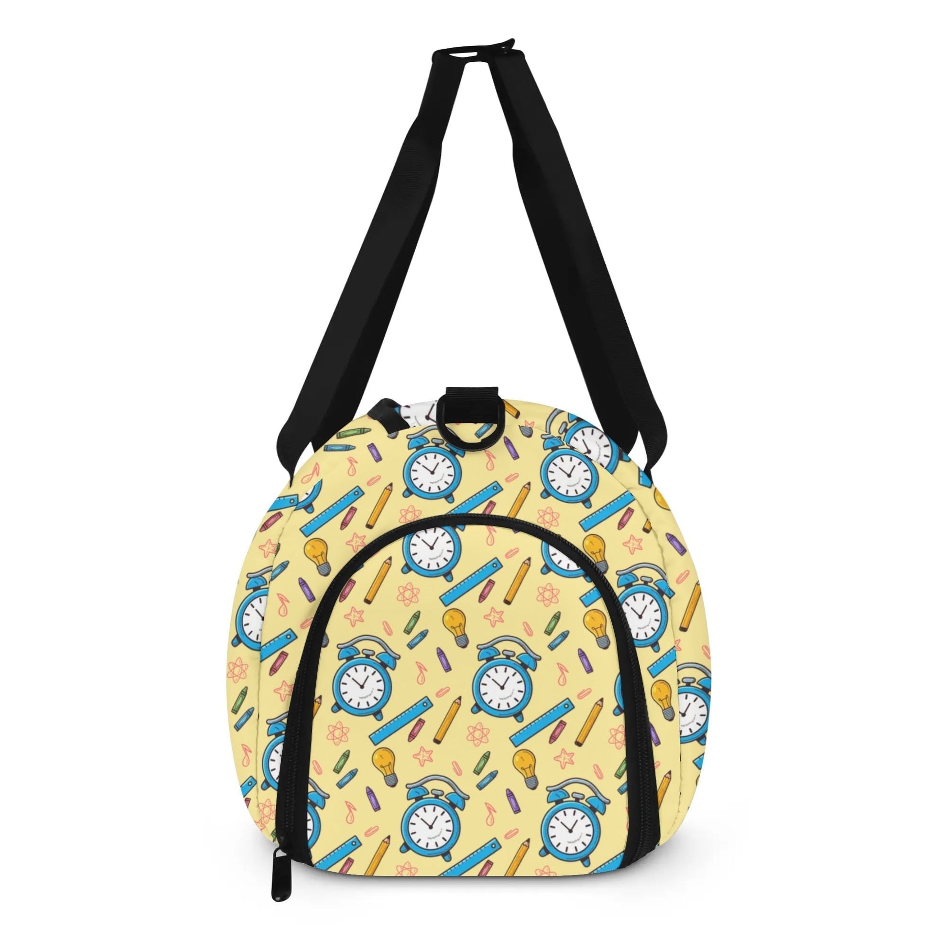 Personalized Kids Duffel Bag | Custom School Travel Bag with Apple & Pencil Theme - De Krys