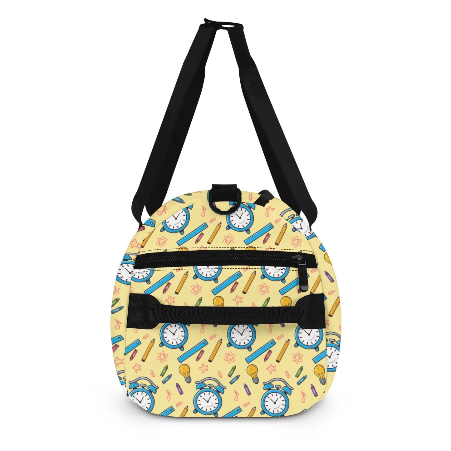 Personalized Kids Duffel Bag | Custom School Travel Bag with Apple & Pencil Theme - De Krys