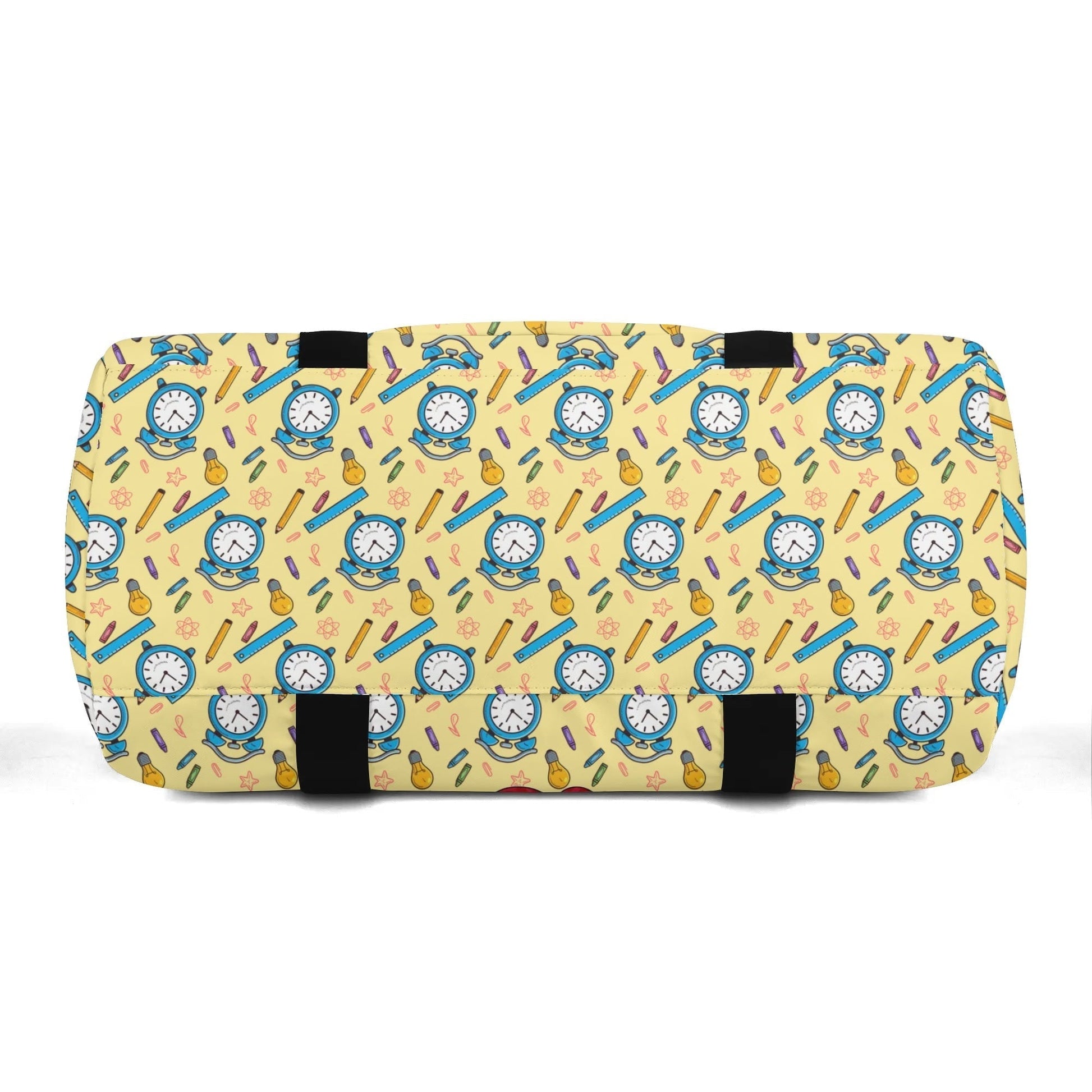 Personalized Kids Duffel Bag | Custom School Travel Bag with Apple & Pencil Theme - De Krys