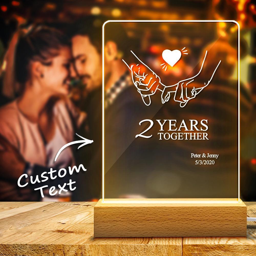 Personalized LED Night Light – Custom Anniversary Gift - De Krys