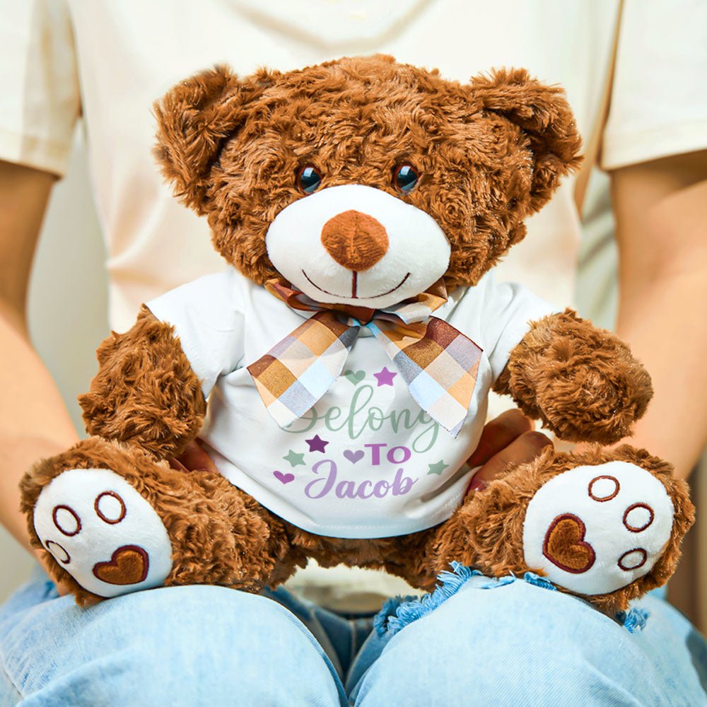 Personalized Name Teddy Bear – Custom Plush Gift - De Krys
