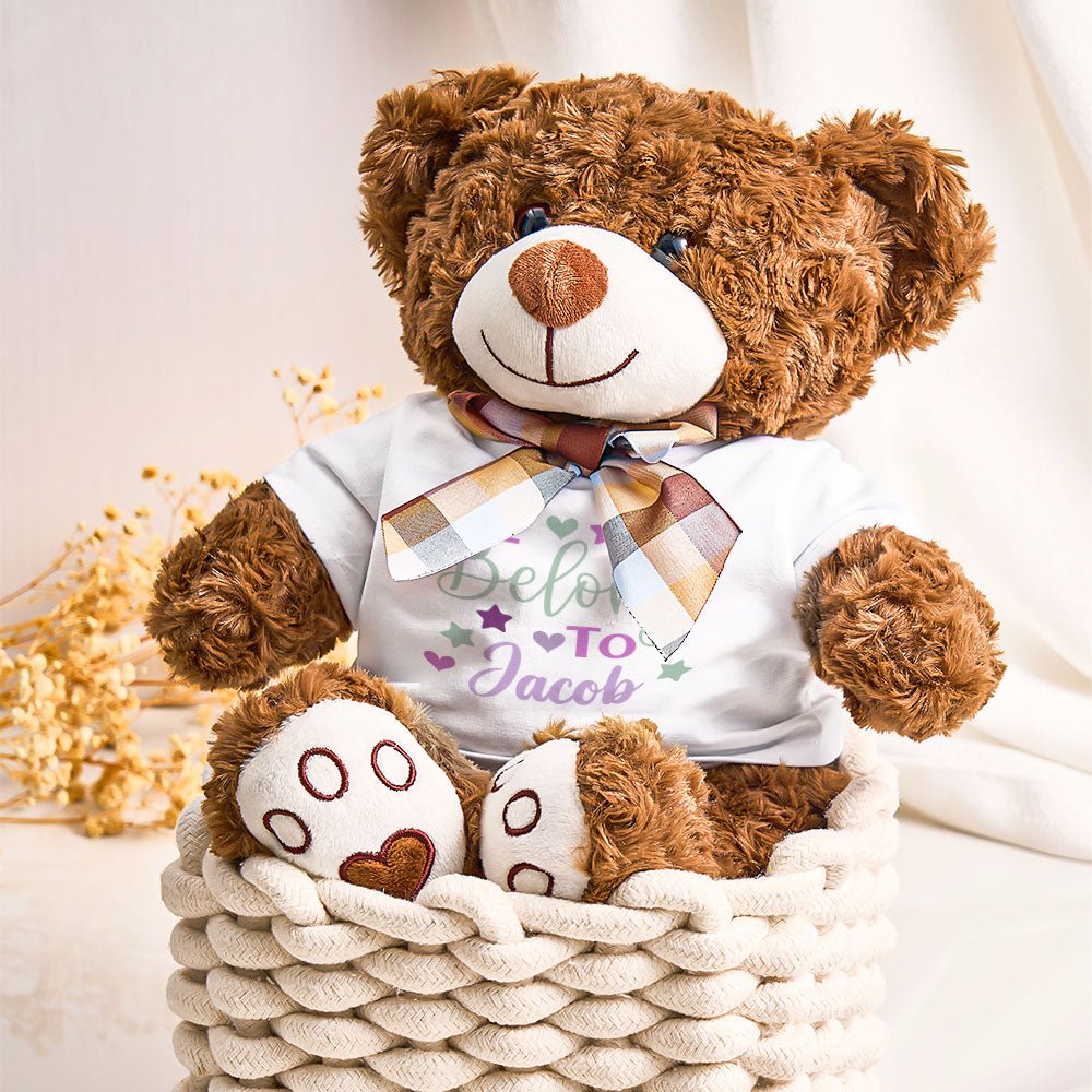 Personalized Name Teddy Bear – Custom Plush Gift - De Krys