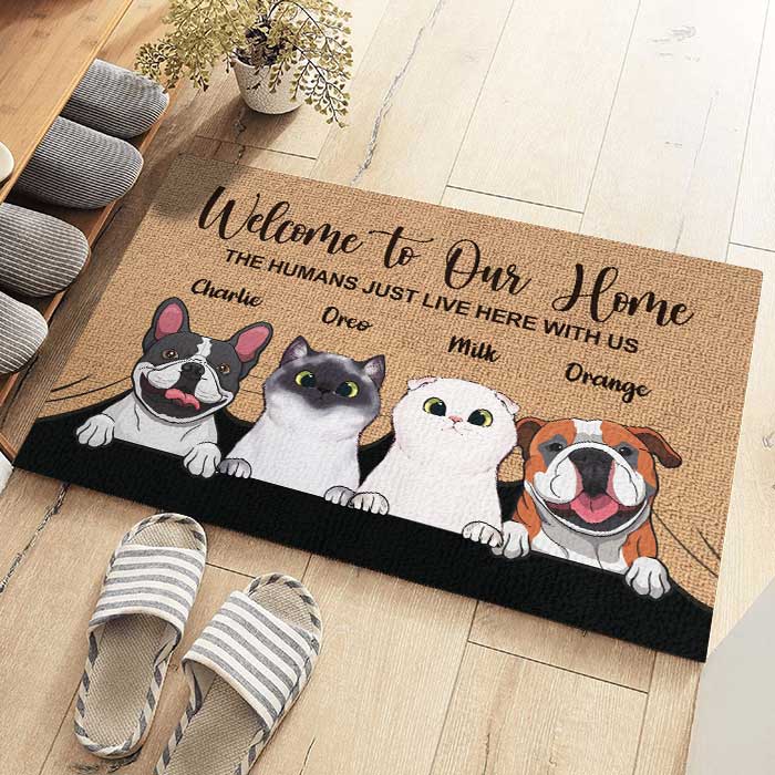 Personalized Pet Portrait Doormat – Welcome Mat for Homes - De Krys