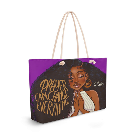 Personalized Prayer Tote Bag • Custom Afrocentric Faith Gift - De Krys