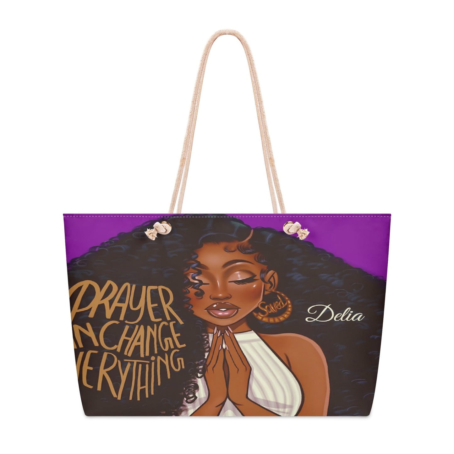 Personalized Prayer Tote Bag • Custom Afrocentric Faith Gift - De Krys