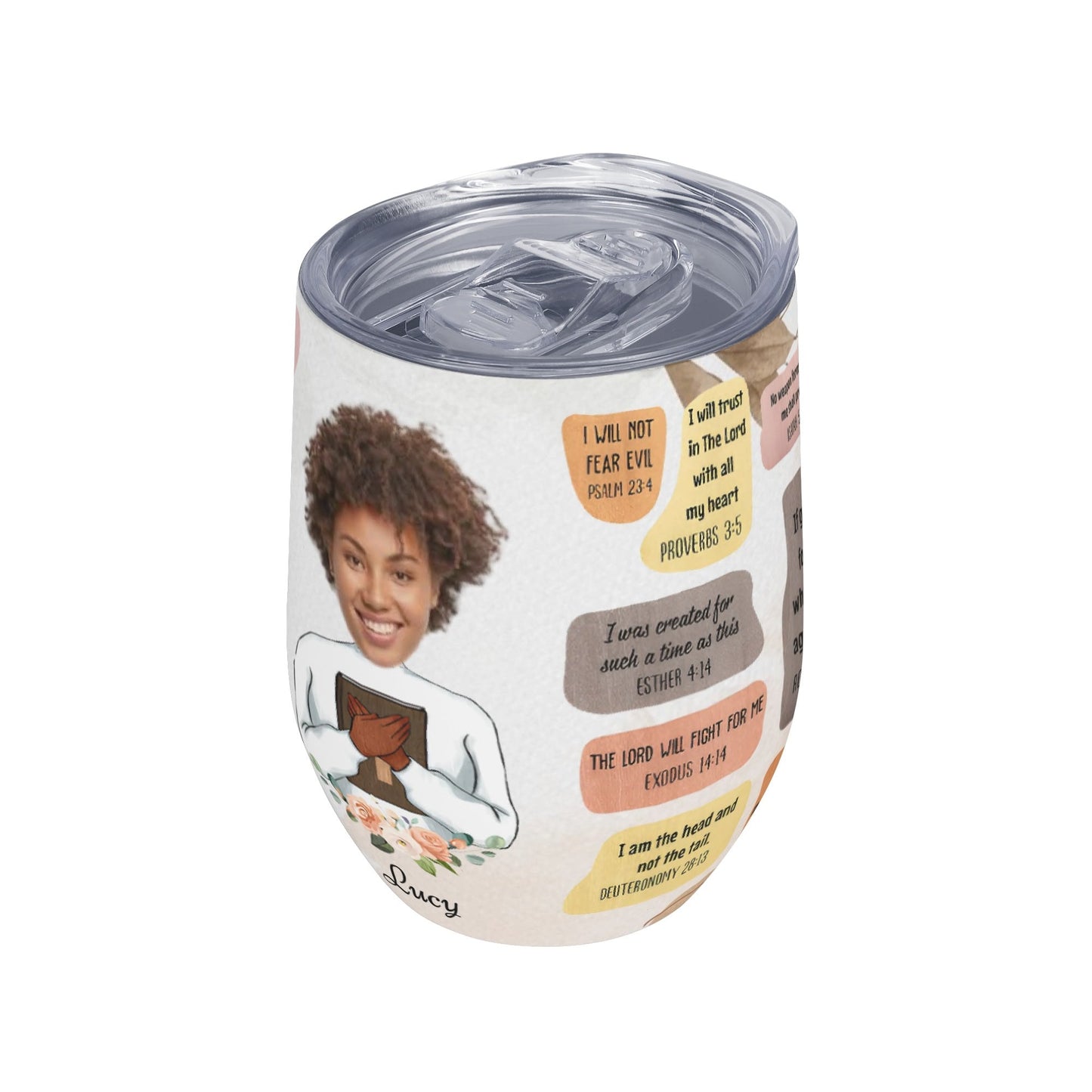 Personalized Scripture Tumbler • Custom Photo Christian Gift - De Krys