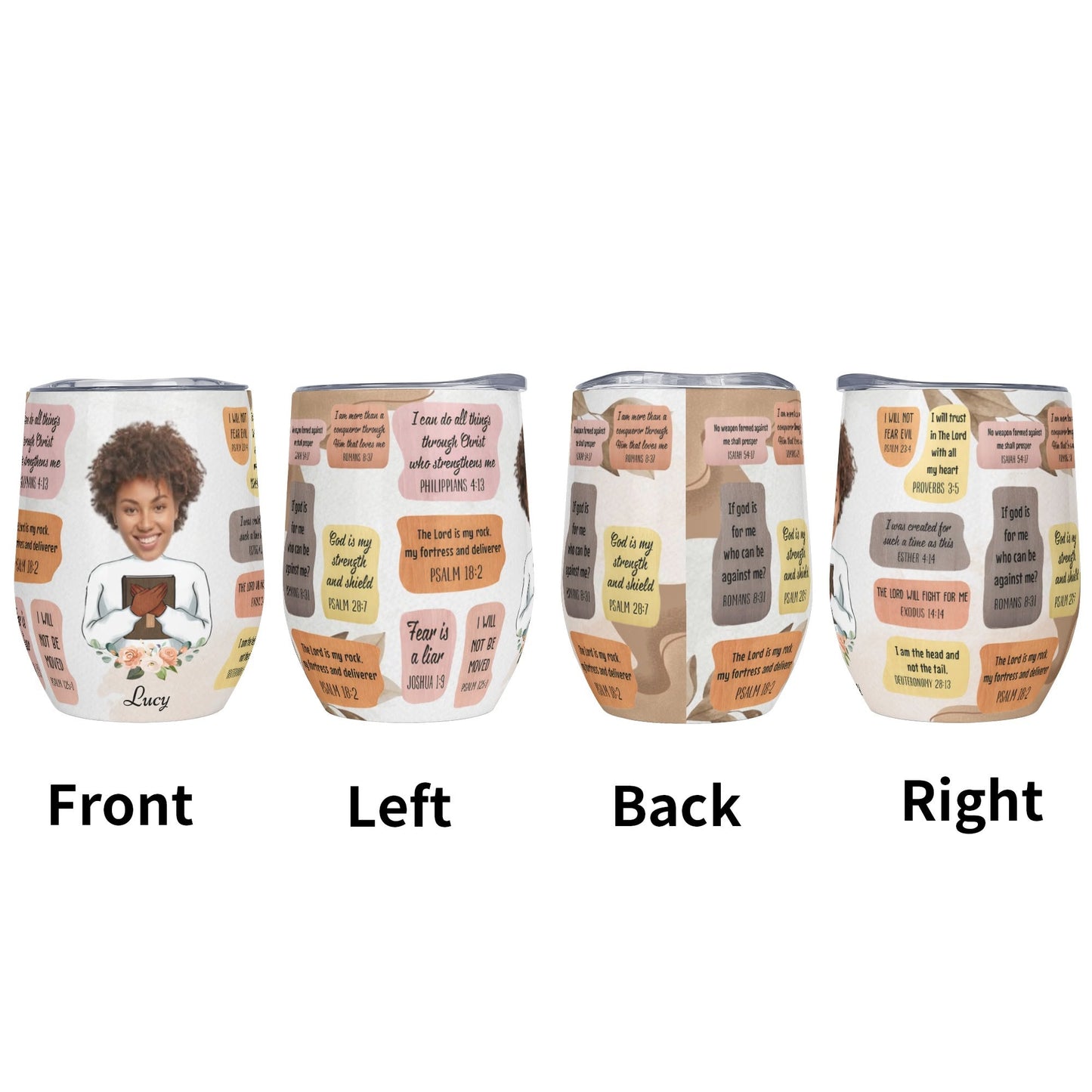 Personalized Scripture Tumbler • Custom Photo Christian Gift - De Krys