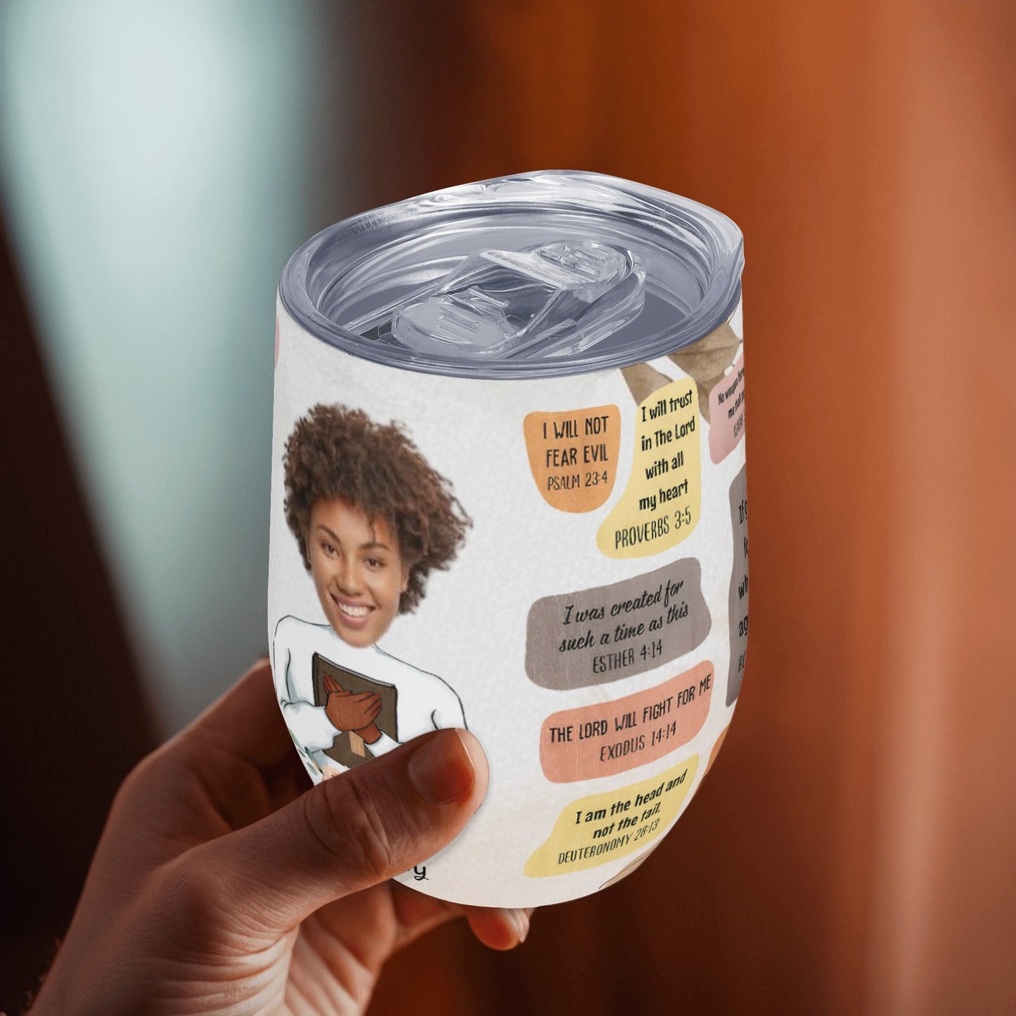 Personalized Scripture Tumbler • Custom Photo Christian Gift - De Krys