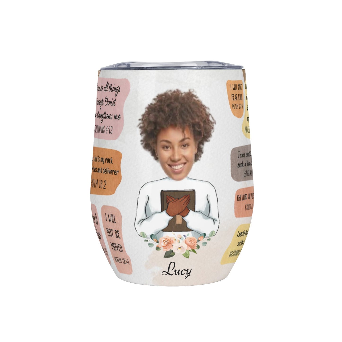 Personalized Scripture Tumbler • Custom Photo Christian Gift - De Krys