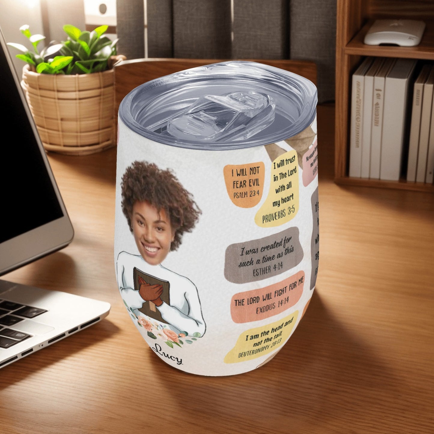 Personalized Scripture Tumbler • Custom Photo Christian Gift - De Krys