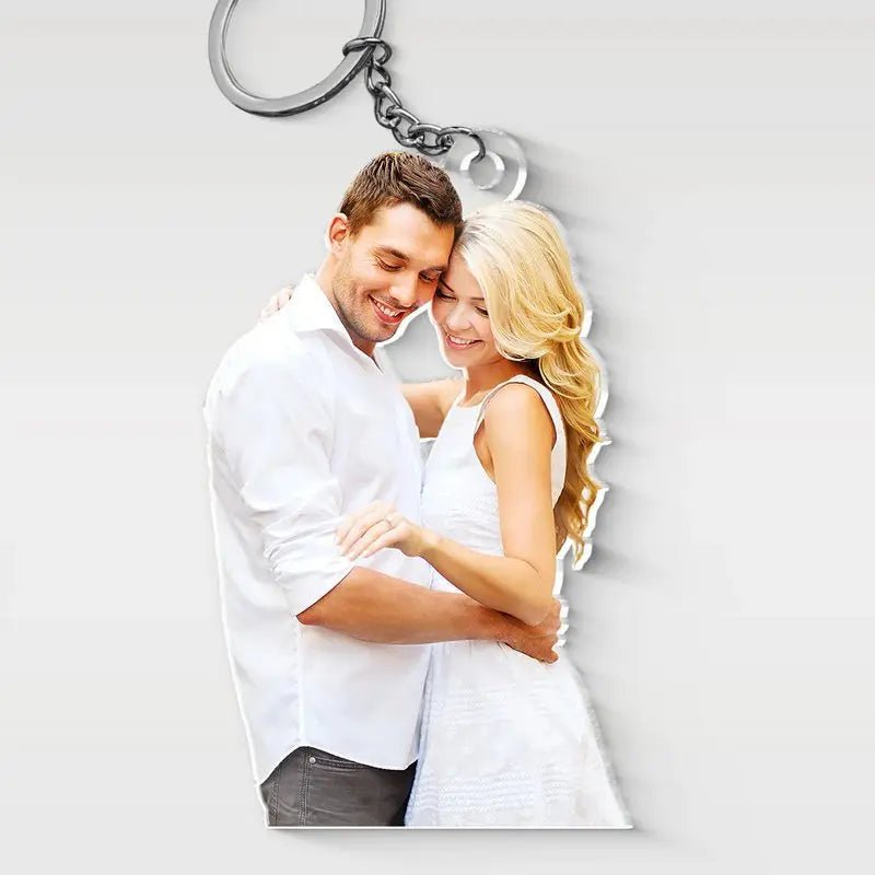 Personalized Silhouette Acrylic Keychain – Custom Photo Keychain - De Krys