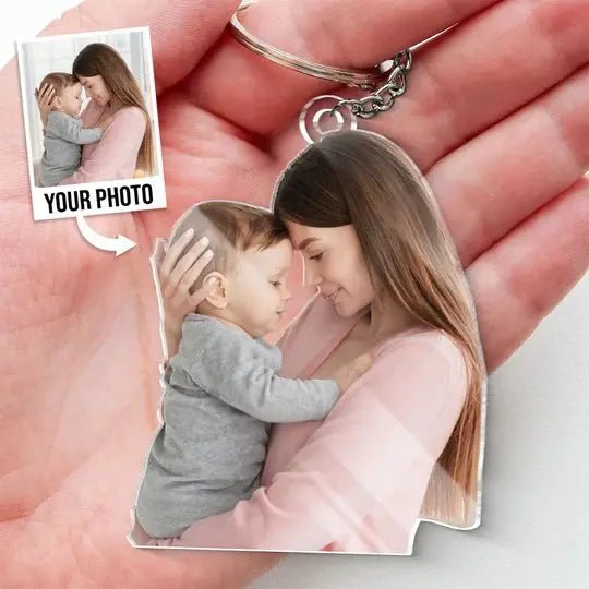 Personalized Silhouette Acrylic Keychain – Custom Photo Keychain - De Krys