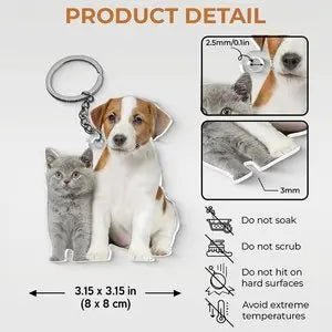 Personalized Silhouette Acrylic Keychain – Custom Photo Keychain - De Krys
