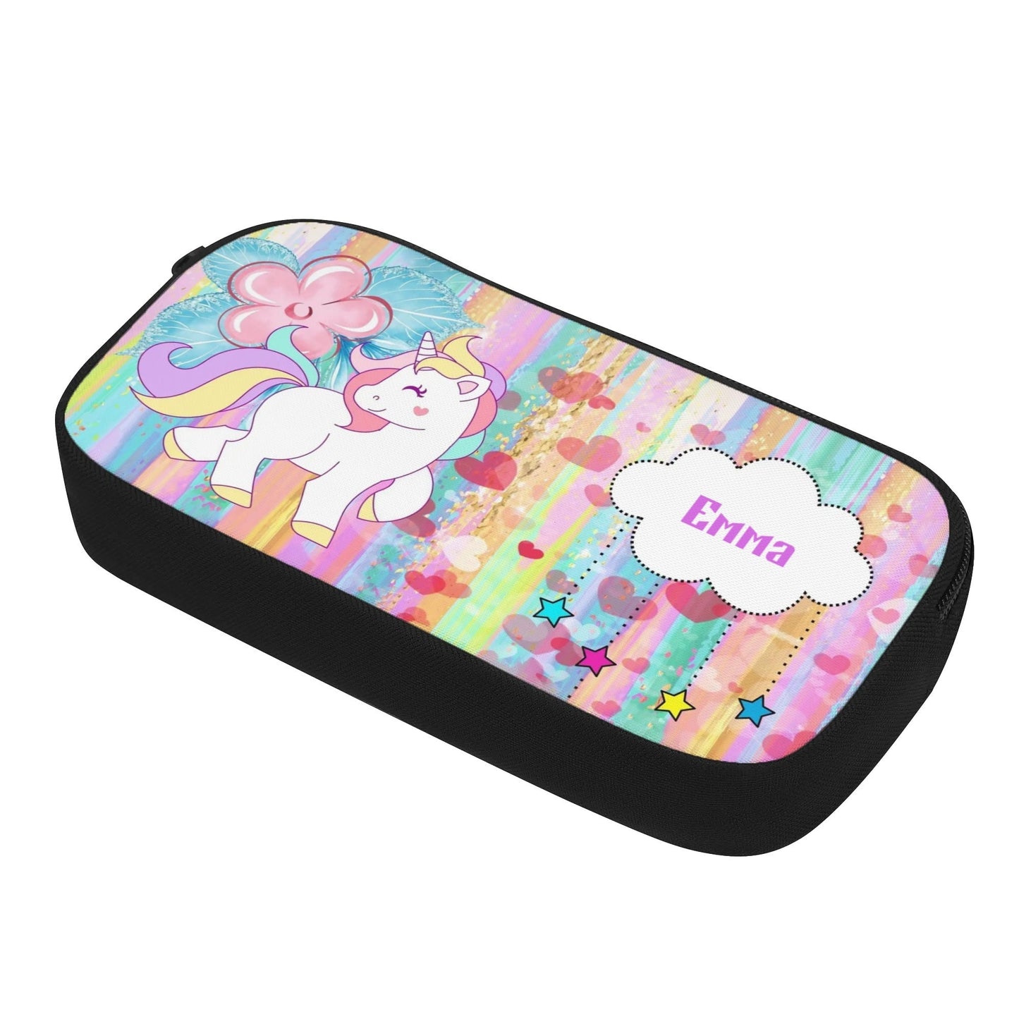 Personalized Unicorn Pencil Case for Kids | Custom Rainbow School Pouch | Name Zip Bag - De Krys