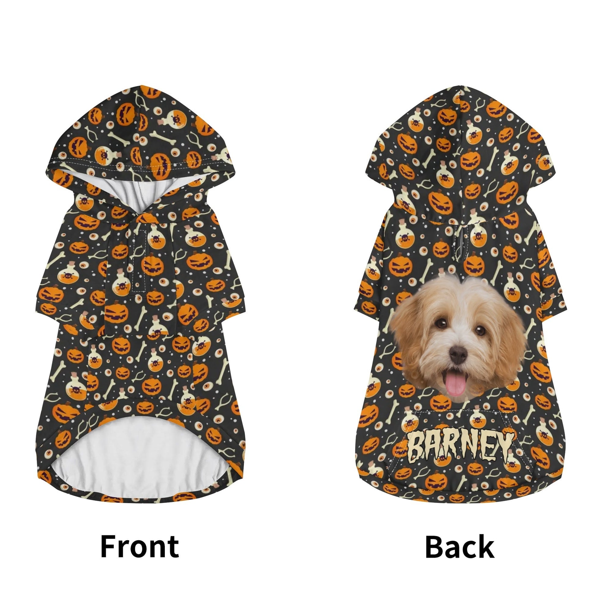Spooky - Chic Pet Hoodie – Halloween Sweater with Treat Pocket for Cats & Dogs - De Krys