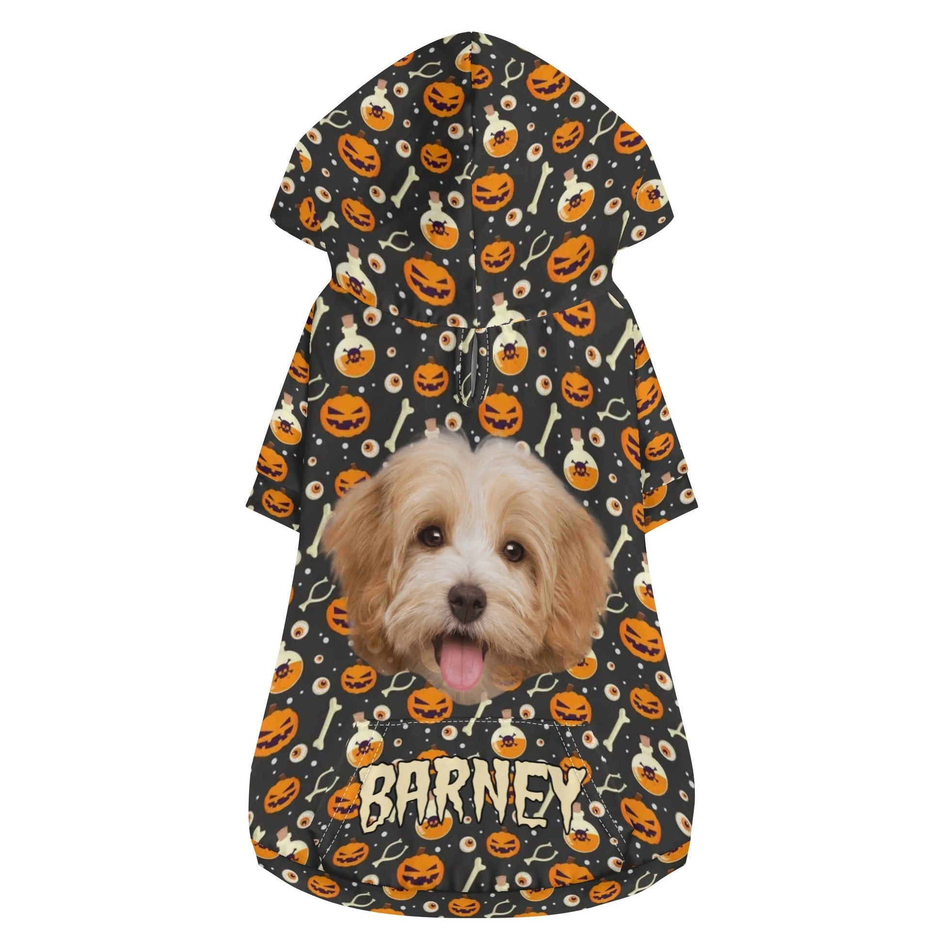 Spooky - Chic Pet Hoodie – Halloween Sweater with Treat Pocket for Cats & Dogs - De Krys