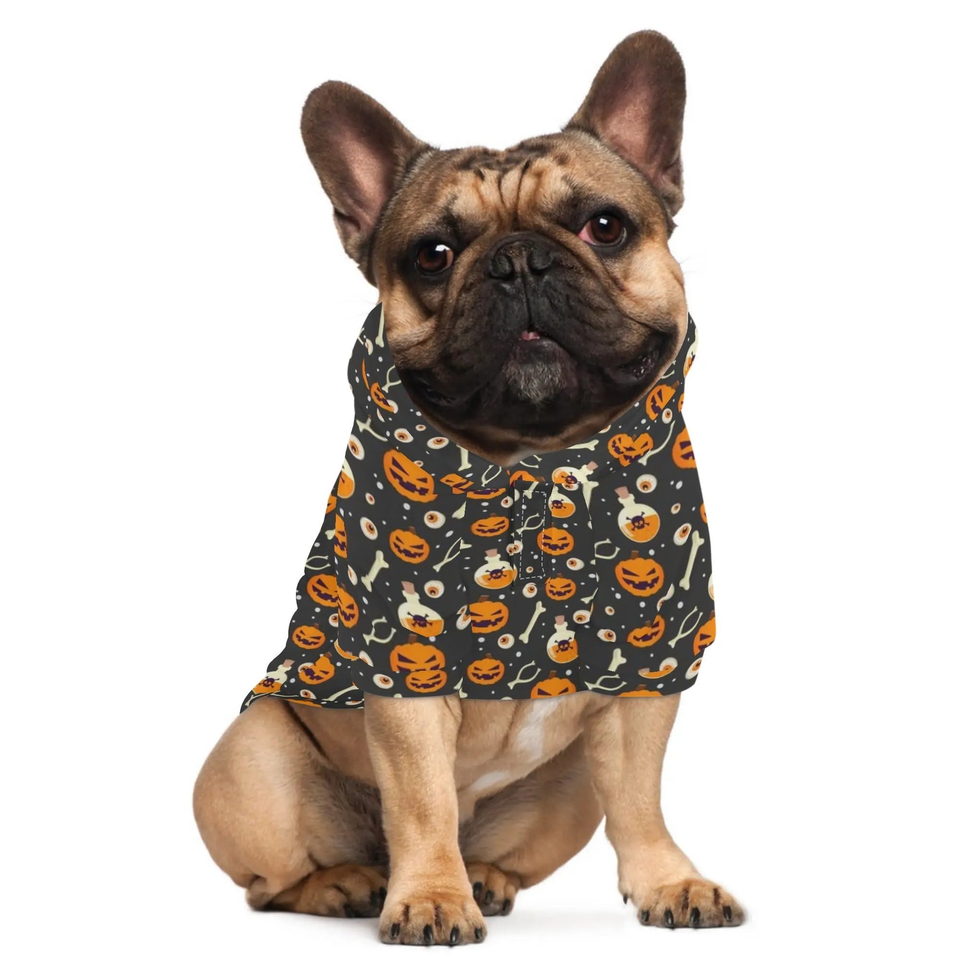 Spooky - Chic Pet Hoodie – Halloween Sweater with Treat Pocket for Cats & Dogs - De Krys