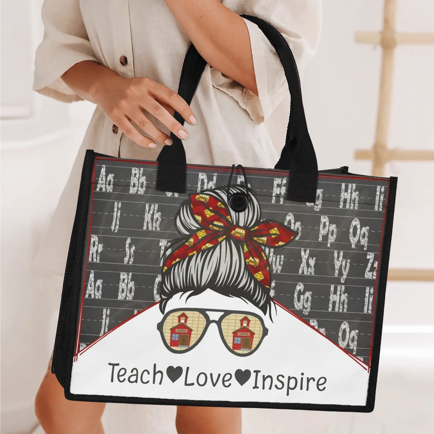 Durable personalized teacher tote bag for everyday use – unique appreciation gift for teachers to carry books, supplies, and essentials
