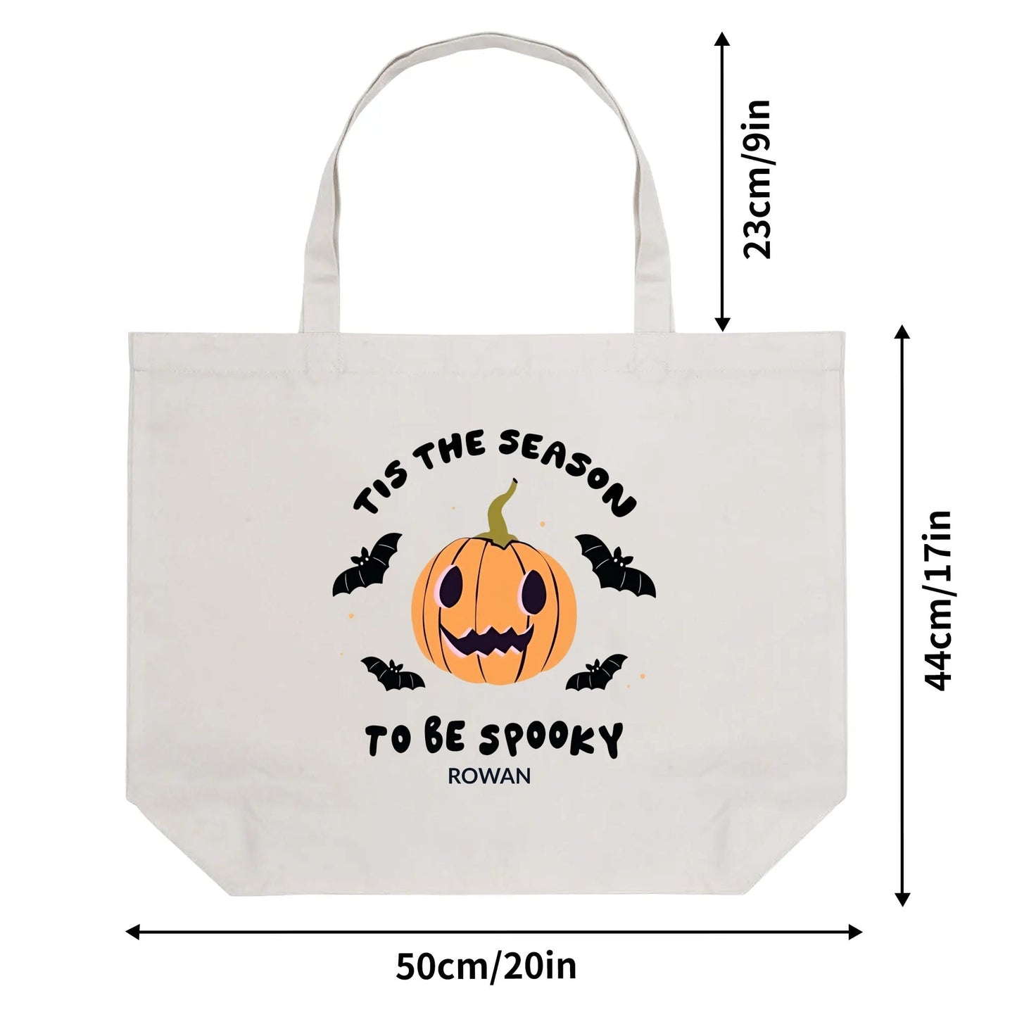 Tis the Season to Be Spooky – Personalized Halloween Pumpkin Tote Bag - De Krys