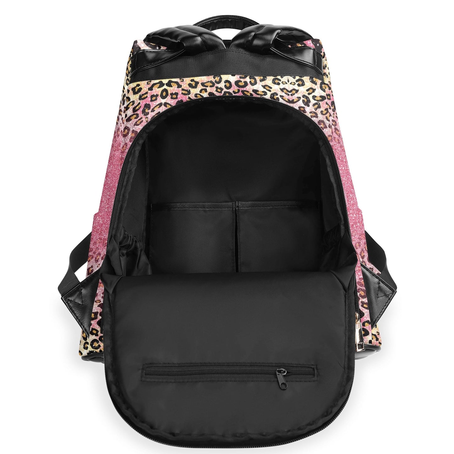Wake Pray Slay Personalized Backpack ๐ Custom Name Glitter Leopard Bag - De Krys