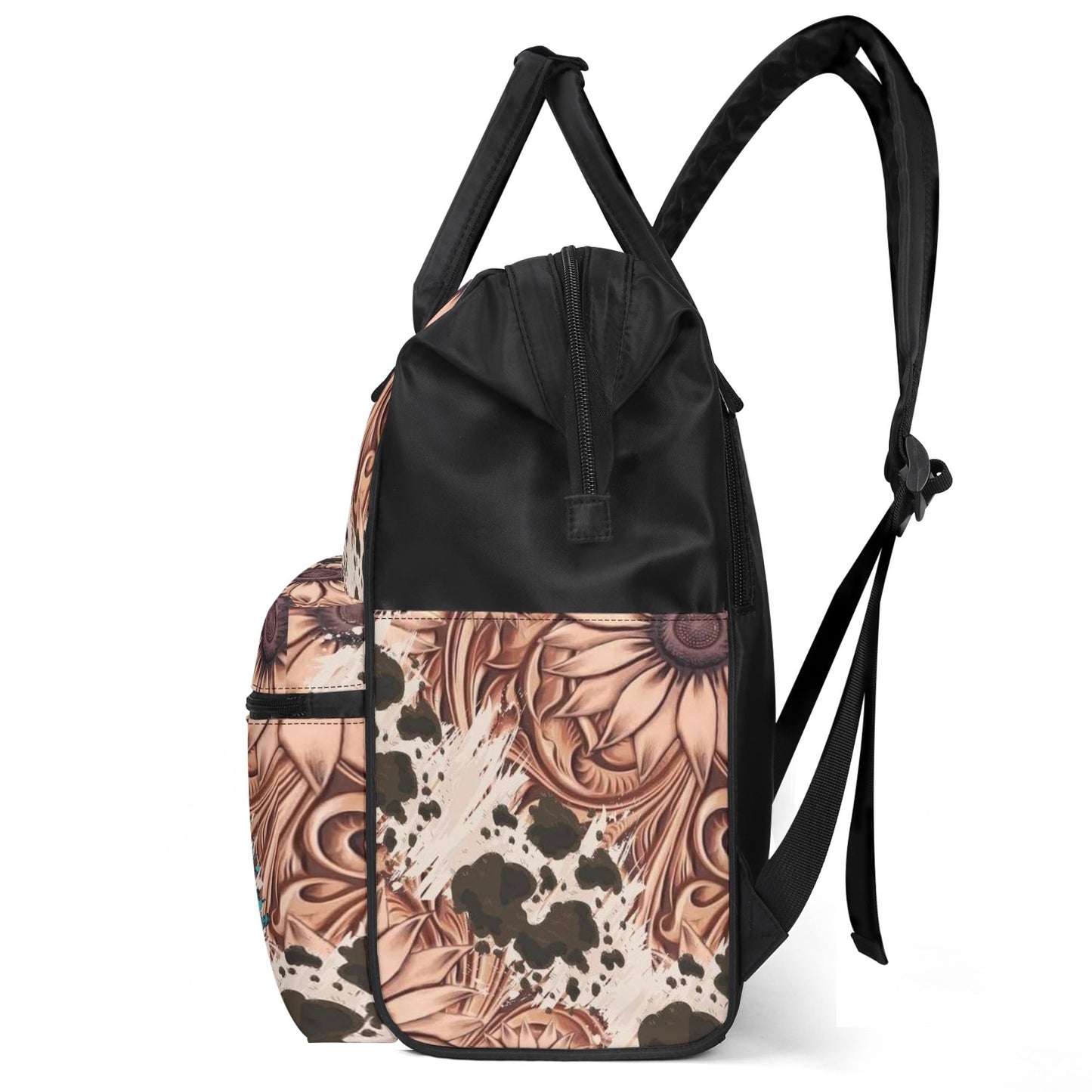 Wife Mom Boss Personalized Backpack – Custom Name Floral Bag for Women Balancing It All - De Krys