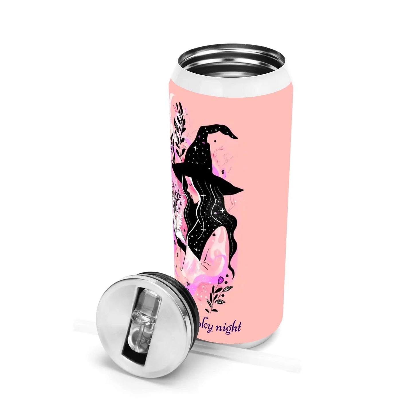 Witch’s Spooky Night | Pink Halloween Tumbler | Add Your Name! - De Krys