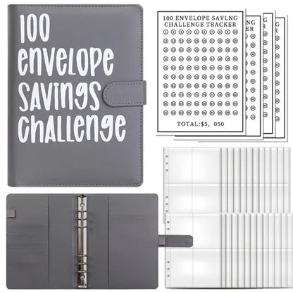 100 Envelopes Money Saving Challenge Budget Binder Password Lock Money Saver for Cash Cost Expense Organizer Notebook Binder