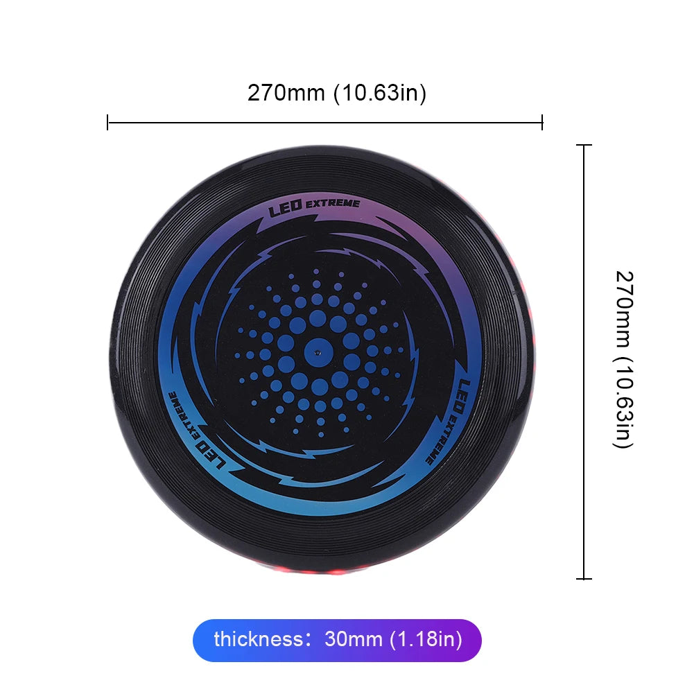 LED Light up Flying Disc Glow in the Dark Flying Disc Ultimate Brightness Rechargeable Flying Disc for outside Games