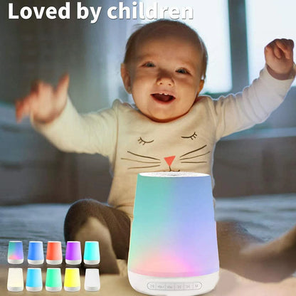Baby White Noise Sleep Sound Machine with Colorful Night Lights and 28 Soothing Sounds