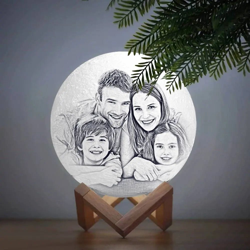 Custom 3D Moon Photo Lamp – Personalized Memory Globe - De Krys