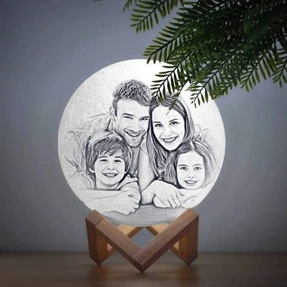 Custom 3D Moon Photo Lamp – Personalized Memory Globe - De Krys