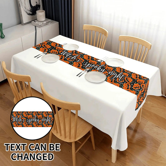 Custom Halloween Table Runner – Elegant 72" Dining Accent for Seasonal Atmosphere - De Krys