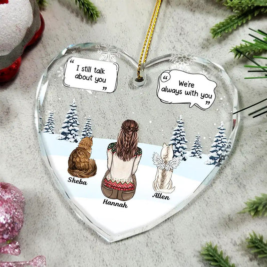 Custom Heart Pet Memorial Ornament – “I Miss You / I Know” Personalized Dog Keepsake - De Krys