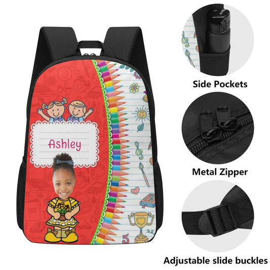 Custom Kids Backpack with Name & Photo – School Bag 🎒 - De Krys