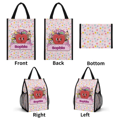 Custom Kids Tote with Name | Personalized Back to School Bag for Girls - De Krys