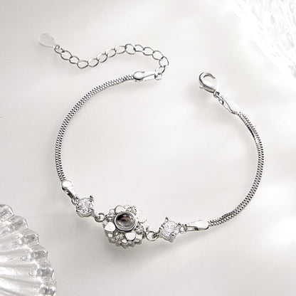 Custom Lotus Flower Bracelet – Personalized Photo Projection Jewelry for Memory & Meaning - De Krys