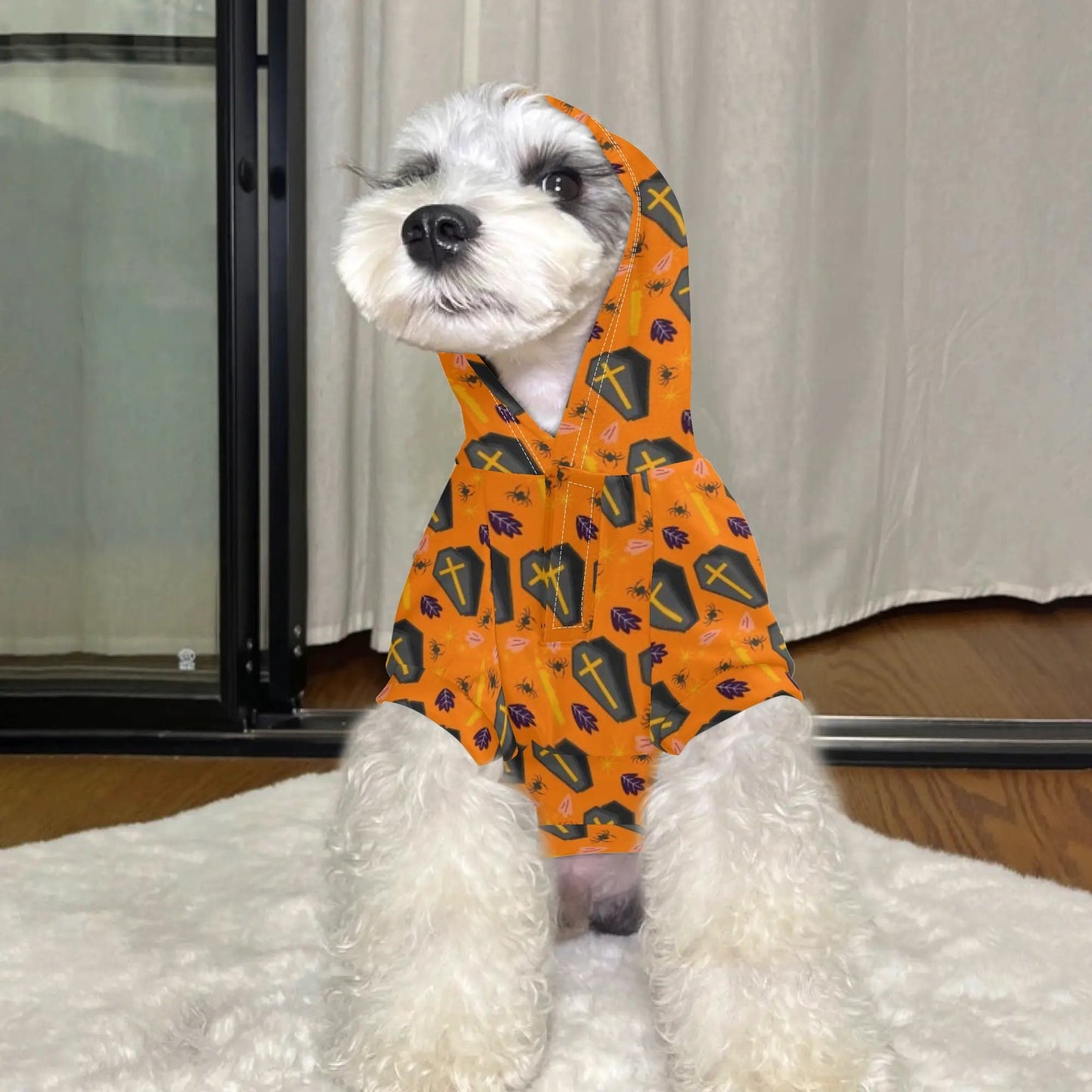 Custom Pet Halloween Hoodie – Personalized Dog or Cat Costume with Photo & Name - De Krys