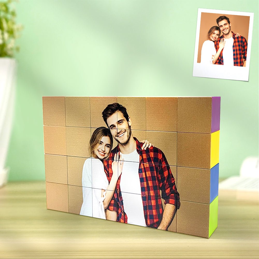 Custom Photo Block Puzzle – Personalized Interactive Keepsake - De Krys