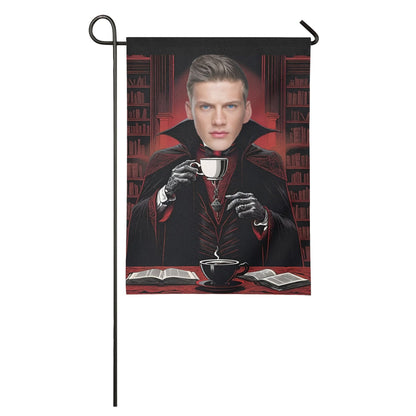 🦇 Custom Vampire Garden Flag 🏡 | Personalized Halloween Photo Decor 🎃🧛‍♂️ - De Krys