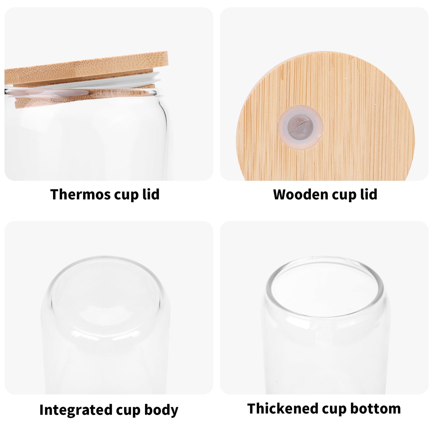 Customizable Halloween Ghost Glass Tumbler with Bamboo Lid - 16oz Witchy Drinkware for Coffee & Cocktails - De Krys