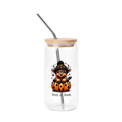 Enchanted Halloween Glass Tumbler – 16oz Personalized Cup for Witchy Fall Brews - De Krys
