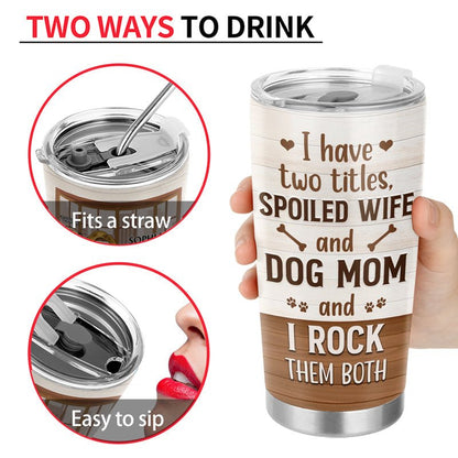Funny Dog Mom Tumbler – Personalized “Thanks for Picking Up My Poop” Gift | Custom Names - De Krys