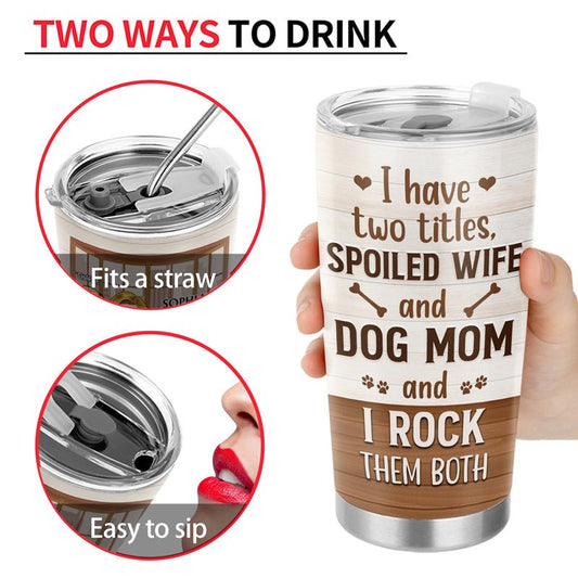 Funny Dog Mom Tumbler – Personalized “Thanks for Picking Up My Poop” Gift | Custom Names - De Krys