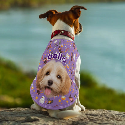 Halloween Pet Costume Shirt – Breathable Ghost & Skull Tee for Dogs & Cats - De Krys