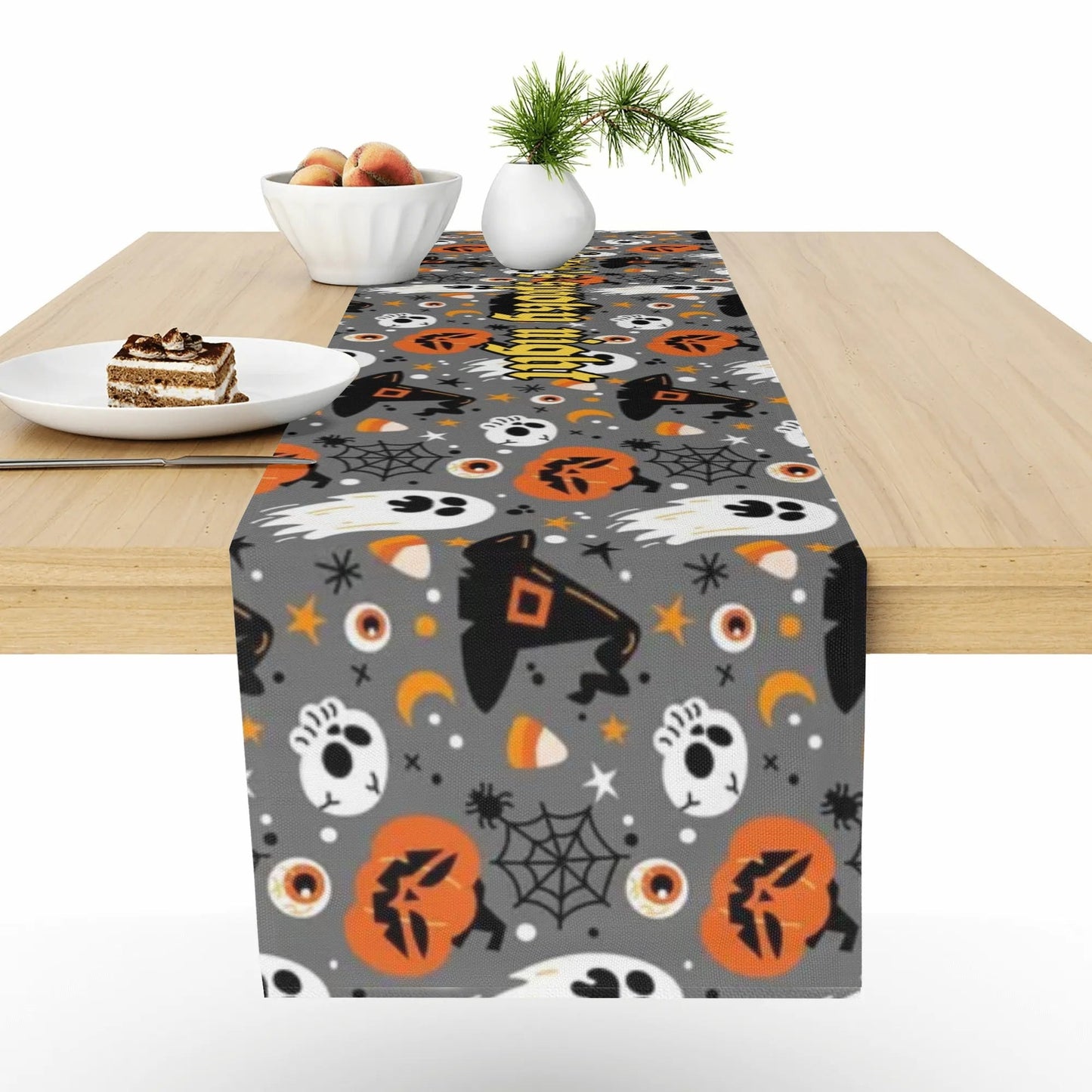 Luxury Halloween Table Drape – 72" Custom Printed Table Decor for Elegant Spooky Settings - De Krys