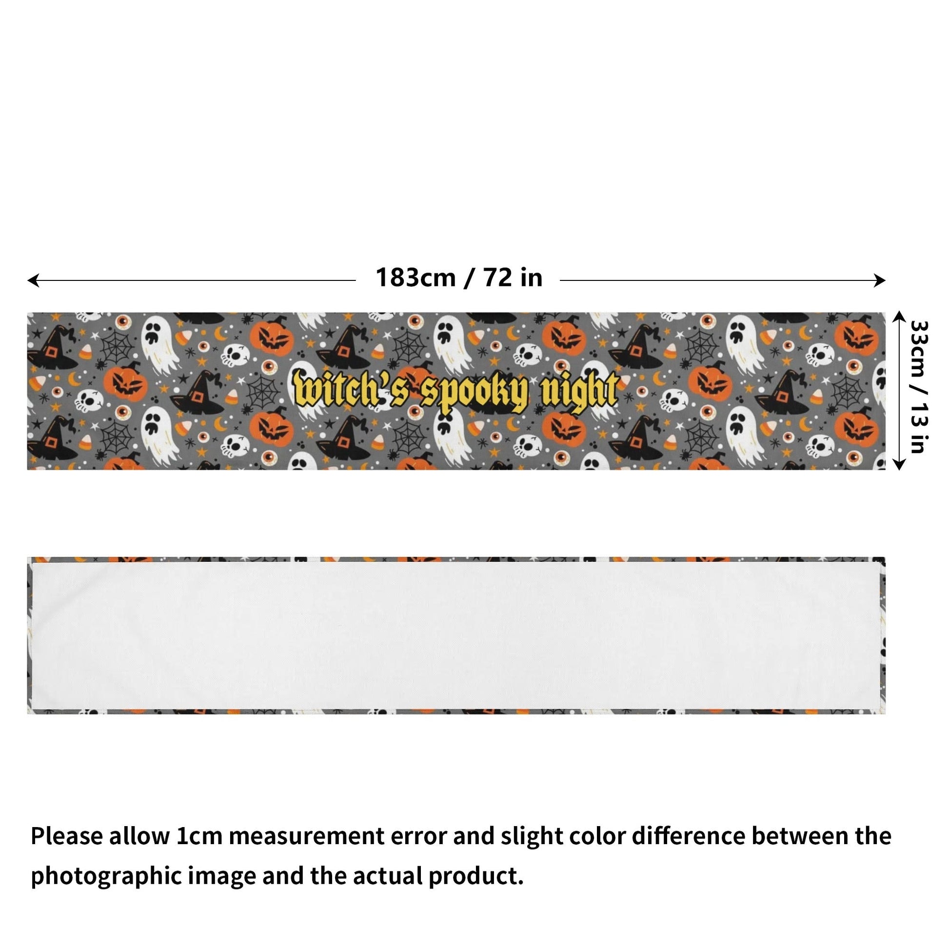 Luxury Halloween Table Drape – 72" Custom Printed Table Decor for Elegant Spooky Settings - De Krys