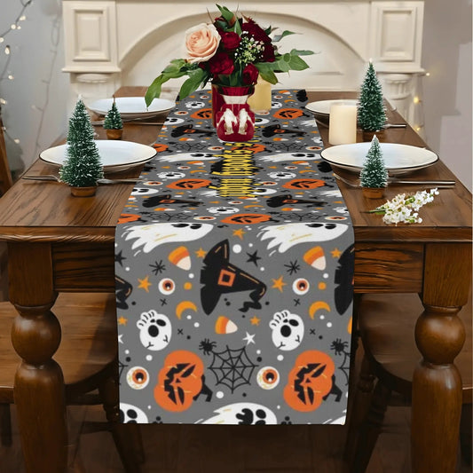 Luxury Halloween Table Drape – 72" Custom Printed Table Decor for Elegant Spooky Settings - De Krys